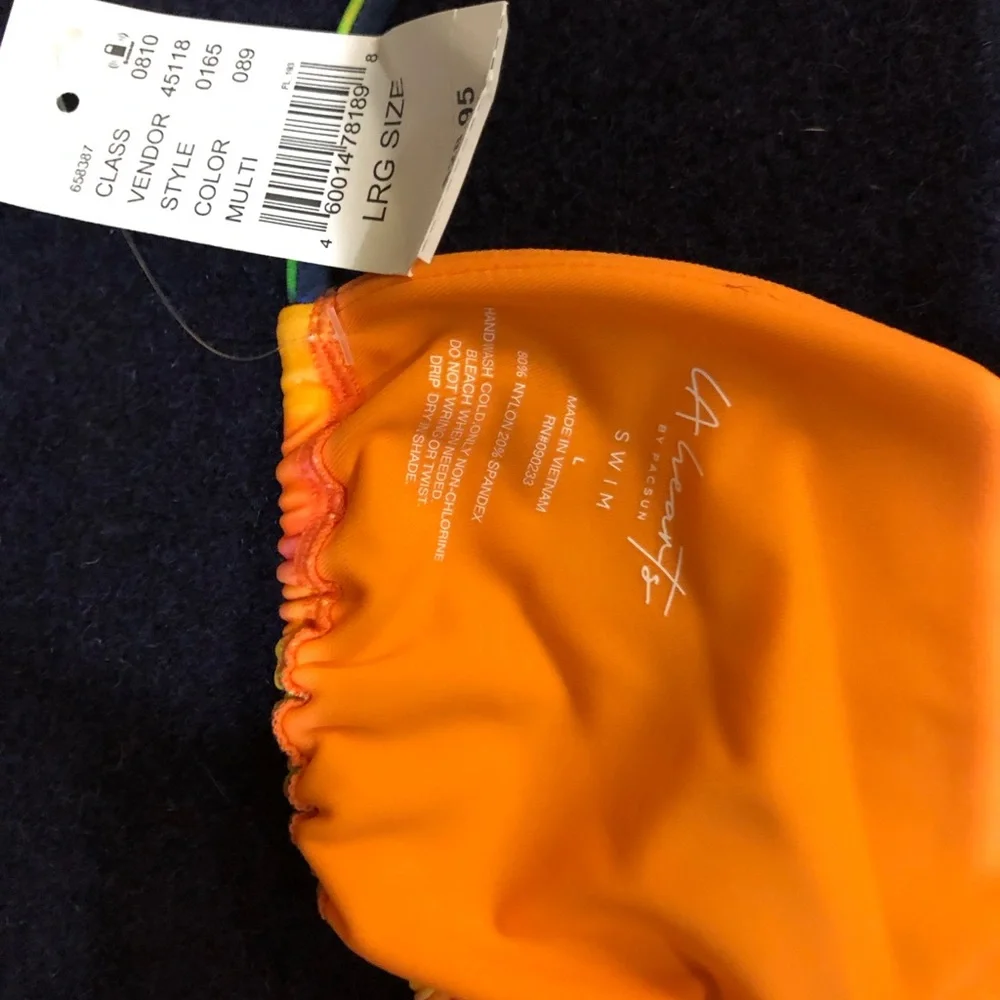 NWT_Pink & Orange Colorful Bikini Set by PacSun_NWT - Picture 5 of 10